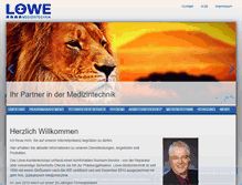 Tablet Screenshot of loewe-med.de